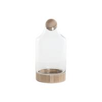 Vaas Home ESPRIT Transparant Natuurlijk Hout Kristal 21 x 21 x 42 cm - thumbnail