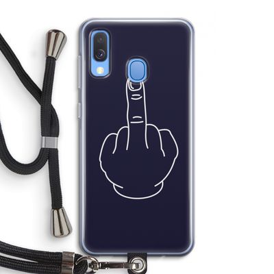 F**k U: Samsung Galaxy A40 Transparant Hoesje met koord