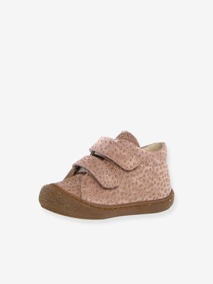 NATURINO® suède schoentjes 'eerste stapjes' ponyprint NATURINO® lichtroze