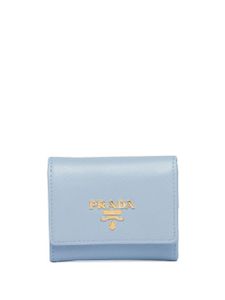 Prada portefeuille en cuir à détail de logo - Bleu