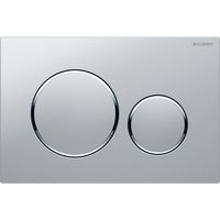 Geberit Sigma20 bedieningplaat met frontbediening voor toilet 24.6x16.4cm chroom - look - mat - 115882JQ1