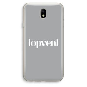 Topvent Grijs Wit: Samsung Galaxy J7 (2017) Transparant Hoesje