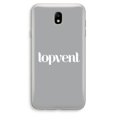 Topvent Grijs Wit: Samsung Galaxy J7 (2017) Transparant Hoesje