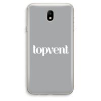 Topvent Grijs Wit: Samsung Galaxy J7 (2017) Transparant Hoesje