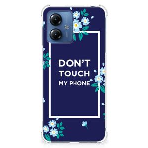 Motorola Moto G14 Anti Shock Case Flowers Blue DTMP