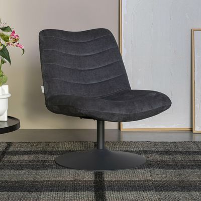 Zuiver Draaibare Fauteuil 'Bubba' kleur Donkergrijs