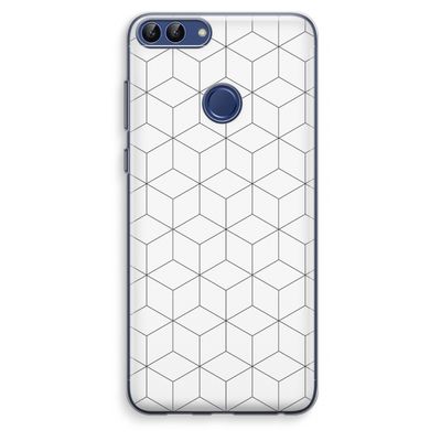 Zwart-witte kubussen: Huawei P Smart (2018) Transparant Hoesje