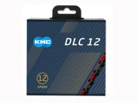 KMC fietsketting dlc 12 126 schakels - rood/zwart - 272g