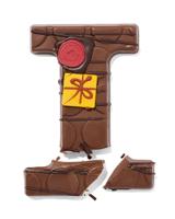 051 Handgedecoreerde Chocoladeletter Melk I 180g
