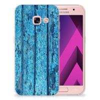 Samsung Galaxy A3 2017 | Bumper Hoesje | Wood Blue