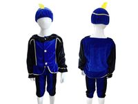 Verkleedset Pietenpak Blauw-Zwart (3-5 Jaar)