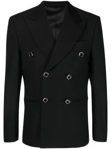 CANAKU blazer croisé à revers pointus - Noir