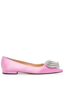 MACH & MACH ballerines Triple Heart en cuir - Rose