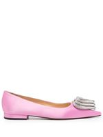 MACH & MACH ballerines Triple Heart en cuir - Rose