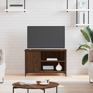 Tv-meubel 80x40x50 cm bewerkt hout bruineikenkleurig