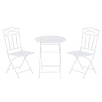 Tafel met twee stoelen Home ESPRIT Wit Ijzer 60 x 60 x 70 cm