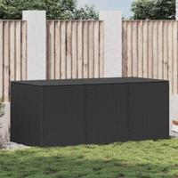 Tuinbox 180x90x70 cm poly rattan zwart