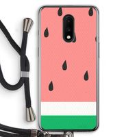 Watermeloen: OnePlus 7 Transparant Hoesje met koord