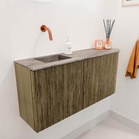 Toiletmeubel Mondiaz Joya Dlux | 91.6 cm | Meubelkleur Dusk | Faye wastafel Oza Wasbak Links | Zonder kraangat(en)