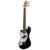 Kala Solid Body 4-String Fretted U-Bass Left Handed Jet Black linkshandige elektrische basgitaar met gigbag