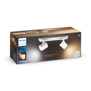 Philips Lighting Hue LED-plafondspots 871951433814200 Hue White Amb. Runner Spot 2 flg. Weiß 2x350lm inkl. Dimmschalter GU10 10 W