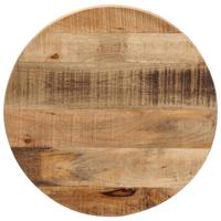 Tafelblad rond 40x2,5 cm massief ruw mangohout