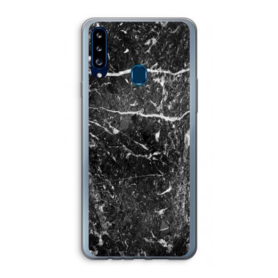 Zwart marmer: Samsung Galaxy A20s Transparant Hoesje