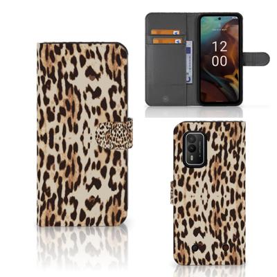 Nokia XR21 | Telefoonhoesje | Met pasjeshouder | Leopard