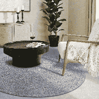 Wollen Vloerkleed Francois Rond - Grijs Xcm - - Dekbed-Discounter.nl