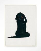 Urban Cotton Wandkleed 'Stillness' 110 x 145cm in Floating Frame - off white