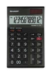 Citizen SH-EL124TWH Calculator Sharp EL124TWH Zwart-wit Desk 12 Digit