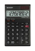 Citizen SH-EL124TWH Calculator Sharp EL124TWH Zwart-wit Desk 12 Digit - thumbnail