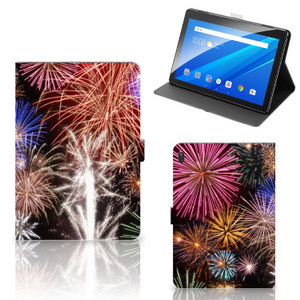 Lenovo Tab E10 Tablet Hoes met standaard Vuurwerk