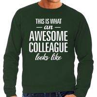 Awesome colleague / collega cadeau sweater groen heren - thumbnail