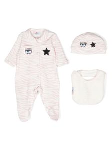 Chiara Ferragni Kids trousseau de naissance à imprimé graphique - Rose