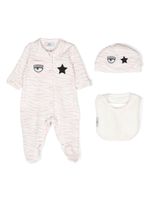 Chiara Ferragni Kids trousseau de naissance à imprimé graphique - Rose