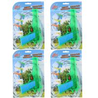 Eddy Toys Waterpistolen - 4x - waterpistool - groen - 18 cm - kinderen