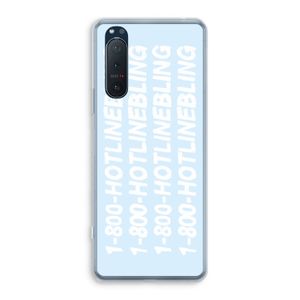 Hotline bling blue: Sony Xperia 5 II Transparant Hoesje
