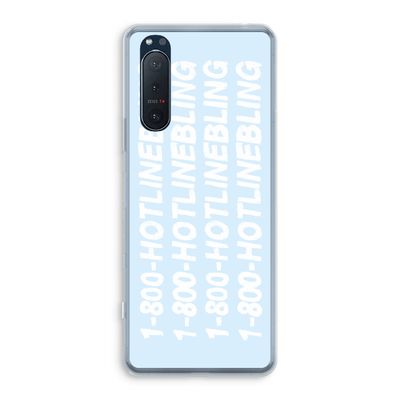 Hotline bling blue: Sony Xperia 5 II Transparant Hoesje