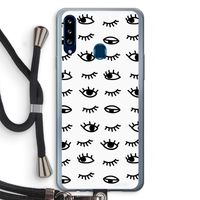 Eye pattern #2: Samsung Galaxy A20s Transparant Hoesje met koord