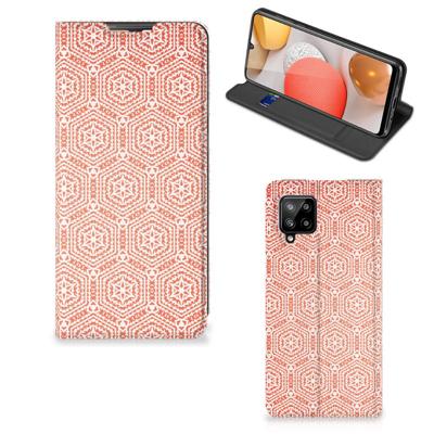Samsung Galaxy A42 | Hoesje met Magneet | Pattern Orange
