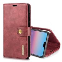 Crazy Horse textuur Flip afneembare magnetische lederen case voor Huawei P20 Pro met houder & kaartsleuven & portemonnee (rood)
