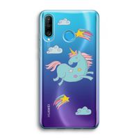 Vliegende eenhoorn: Huawei P30 Lite Transparant Hoesje