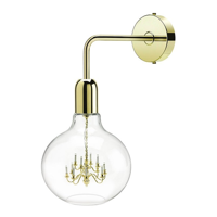 Mineheart - Gouden King Edison Wandlamp