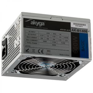 Akyga AK-B1-600 power supply unit 600 W 20+4 pin ATX ATX Grijs