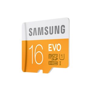 16GB Samsung EVO MicroSD geheugenkaart Class 10 + MicroSD naar SD adapter (SD kaart)