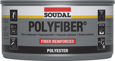 Soudal Polyfiber | Polyesterplamuur | 1 kg | Grijs | 30104 - 103433