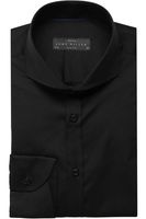 John Miller Slim Fit Overhemd zwart, Effen