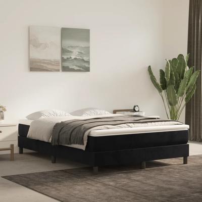 Bedframe zonder matras 140x200 cm fluweel zwart