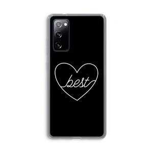 Best heart black: Samsung Galaxy S20 FE / S20 FE 5G Transparant Hoesje